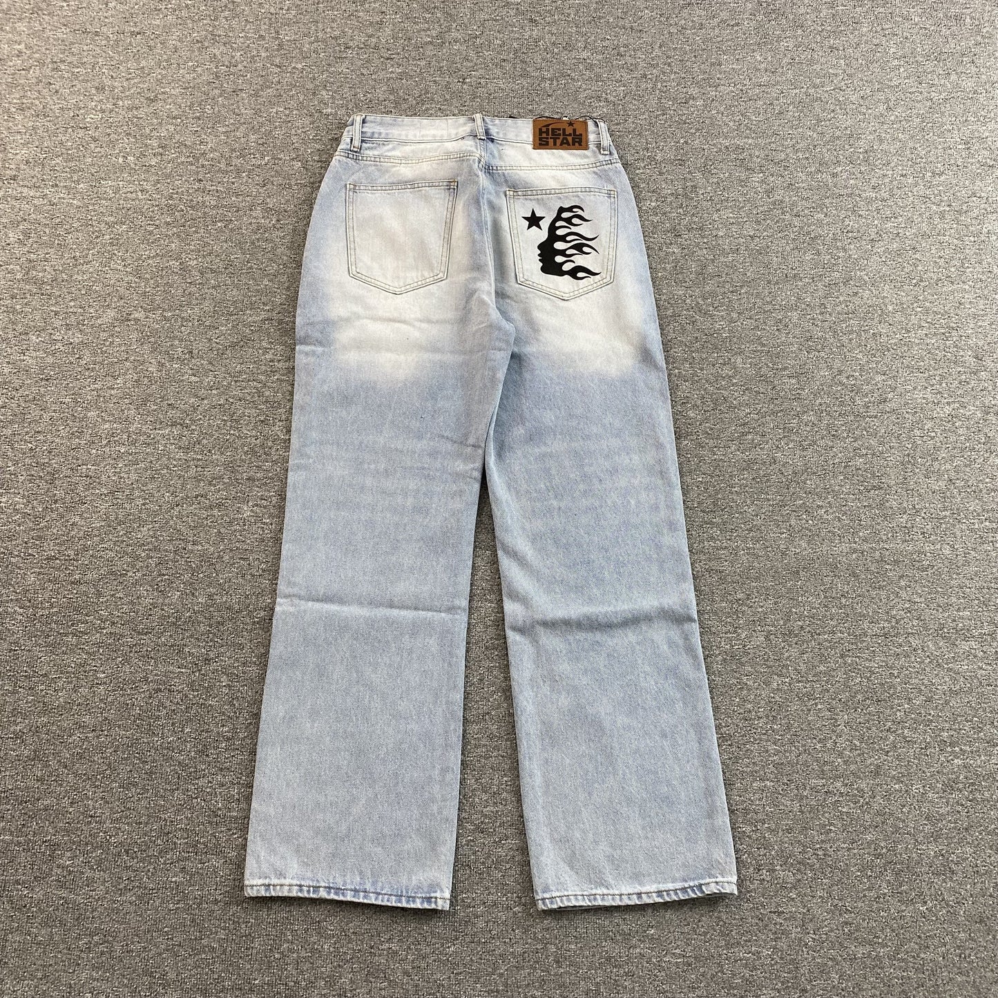 HELLSTAR BLACK FLAME JEANS WASHED BLUE - Vanté®