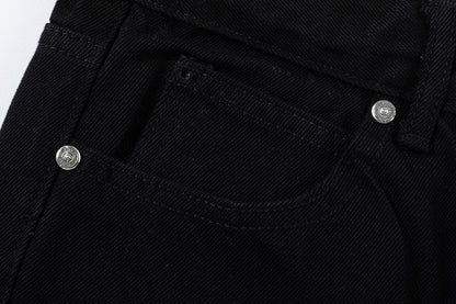 CHROME HEARTS BLUE CROSS PATCH JEANS BLACK - Vanté®
