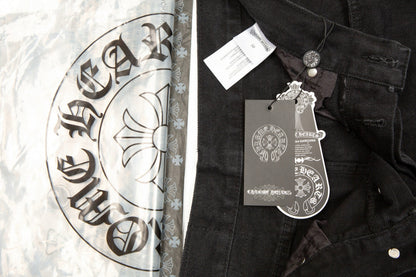 CHROME HEARTS BLACK CROSS PATCH JEANS BLACK - Vanté®
