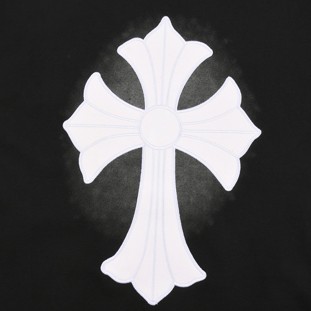 CHROME HEARTS WHITE CROSS T-SHIRT BLACK - Vanté®