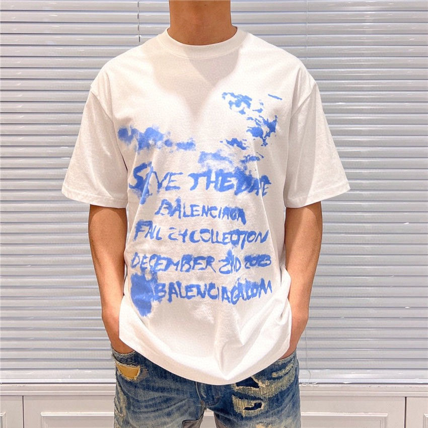 Balenciaga Save the Date White T-Shirt - Vanté®