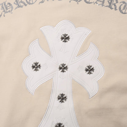 CHROME HEARTS WHITE CROSS PATCH SWEATSHIRT BEIGE - Vanté®