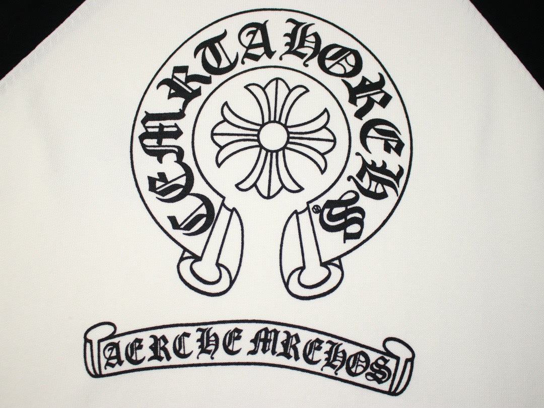 CHROME HEARTS HORSE SHOE LOGO LONGSLEEVE WHITE BLACK - Vanté®