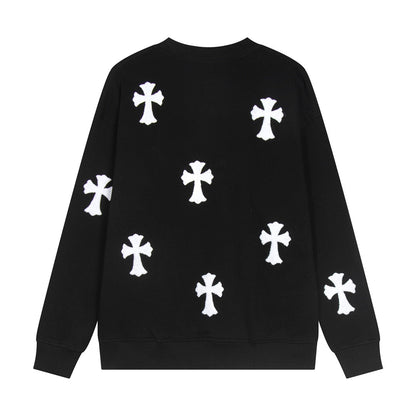 CHROME HEARTS WOOL WHITE CROSS SWEATSHIRT BLACK - Vanté®