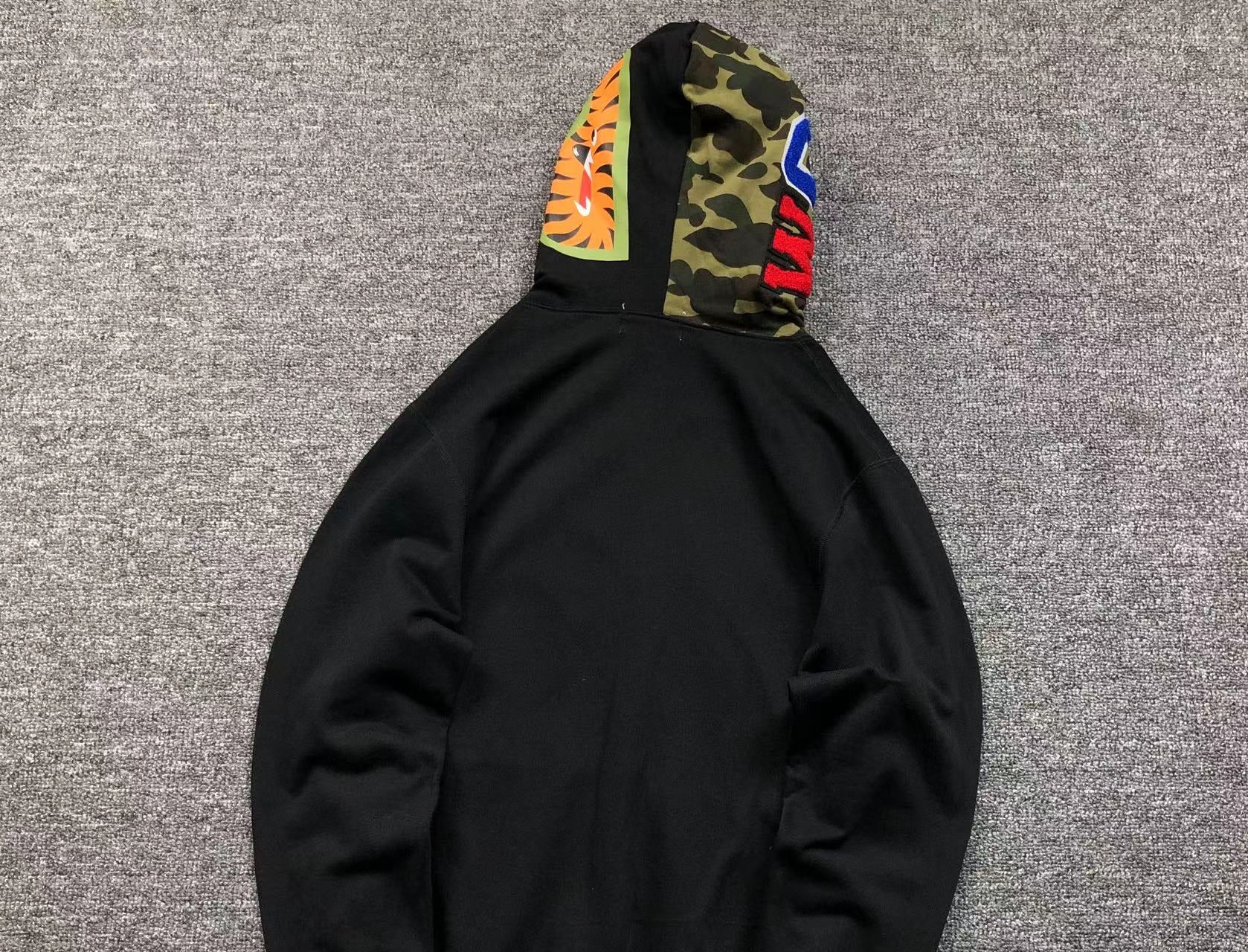 BAPE SHARK FULL ZIP HOODIE BLACK - Vanté®