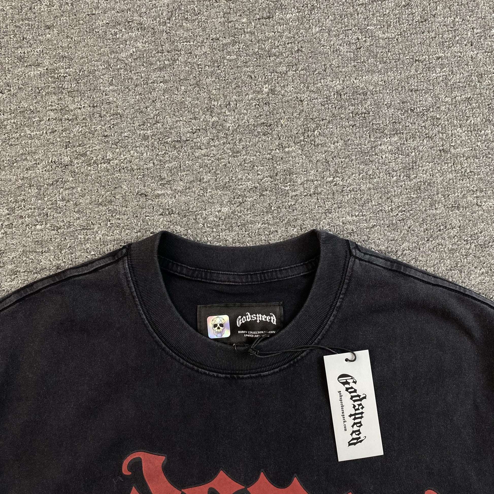 GODSPEED E PLURIBUS UNUM T-SHIRT WASHED BLACK - Vanté®