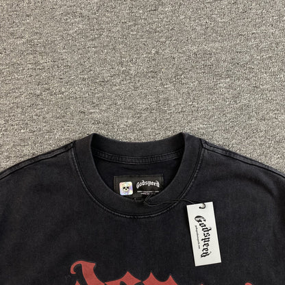 GODSPEED E PLURIBUS UNUM T-SHIRT WASHED BLACK - Vanté®