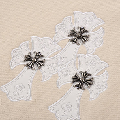 CHROME HEARTS WHITE CROSS PATCH SWEATSHIRT BEIGE - Vanté®