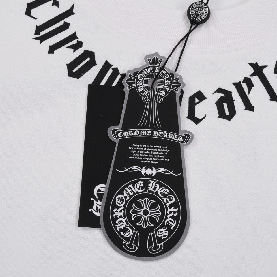 CHROME HEARTS LOGO COLLAR T-SHIRT WHITE - Vanté®