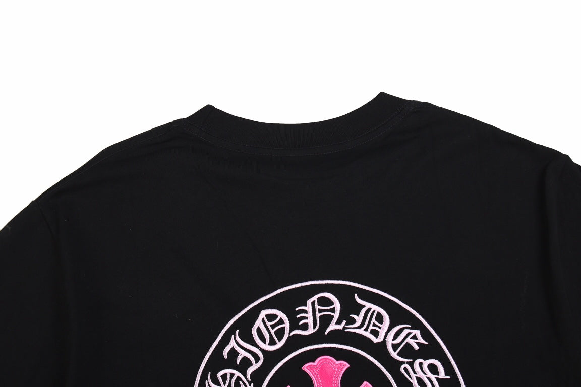 CHROME HEARTS HORSE SHOE LOGO T-SHIRT BLACK PINK - Vanté®