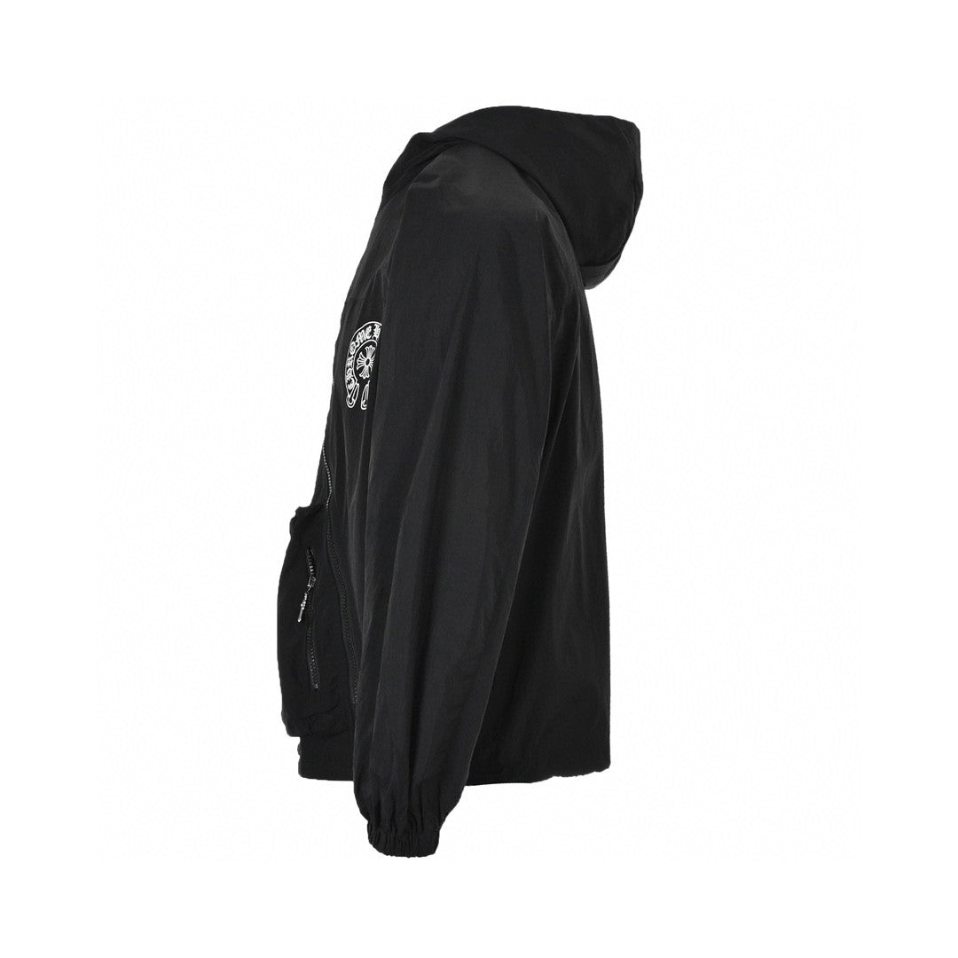 CHROME HEARTS ASYMMETRICAL ZIP HOODIE BLACK - Vanté®