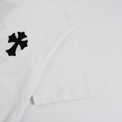 CHROME HEARTS BLACK CROSS T-SHIRT WHITE - Vanté®