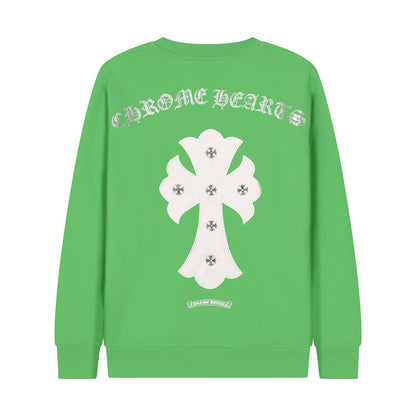 CHROME HEARTS WHITE CROSS PATCH SWEATSHIRT GREEN - Vanté®