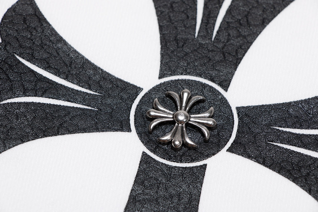 CHROME HEARTS BLACK CROSS SWEATSHIRT WHITE - Vanté®