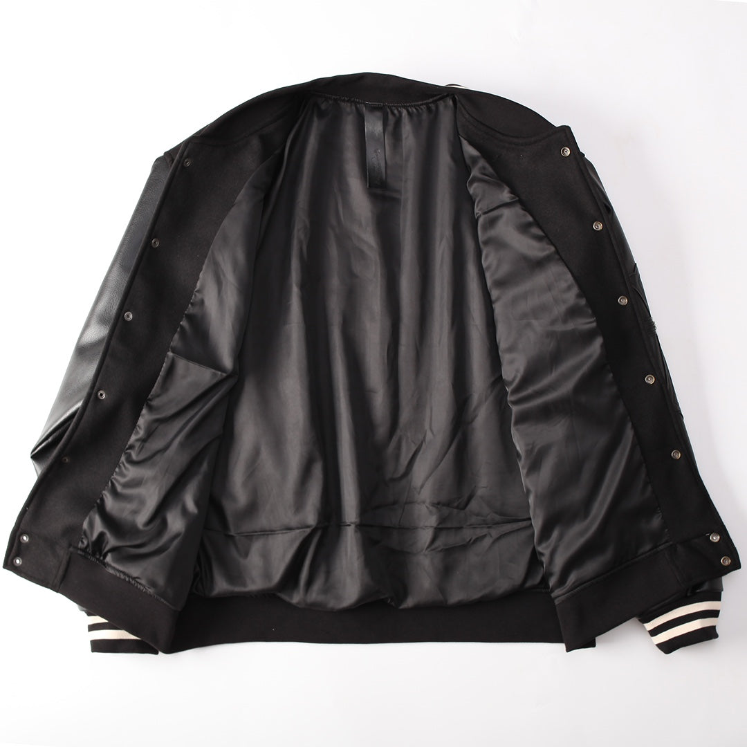 CHROME HEARTS HORSE SHOE LOGO VARSITY JACKET BLACK - Vanté®