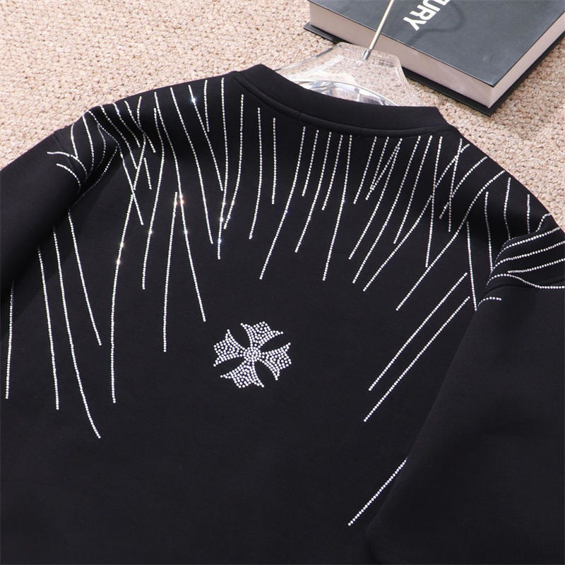 CHROME HEARTS RHINESTONE DESIGN SWEATSHIRT BLACK - Vanté®