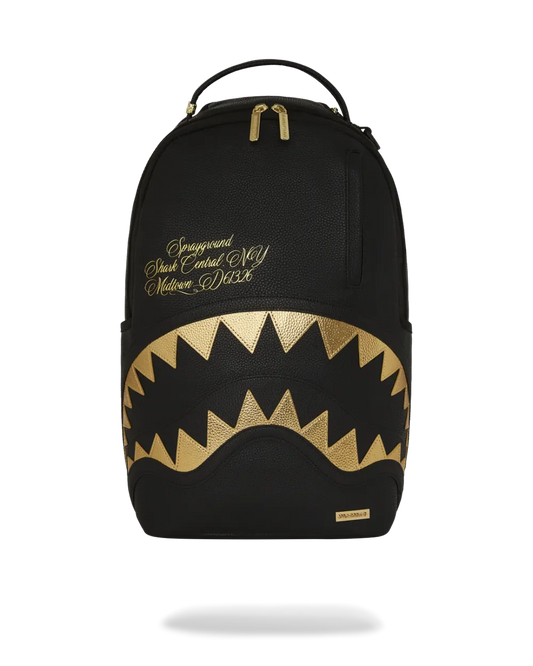 Black & Gold Shark Backpack - Vanté®