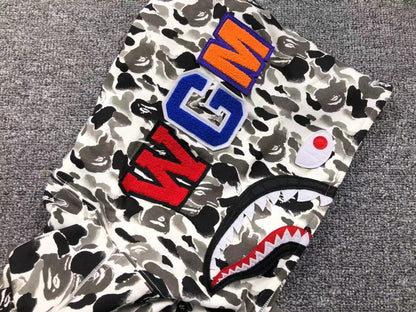 BAPE ABC CAMO SHARK FULL ZIP HOODIE GREY - Vanté®