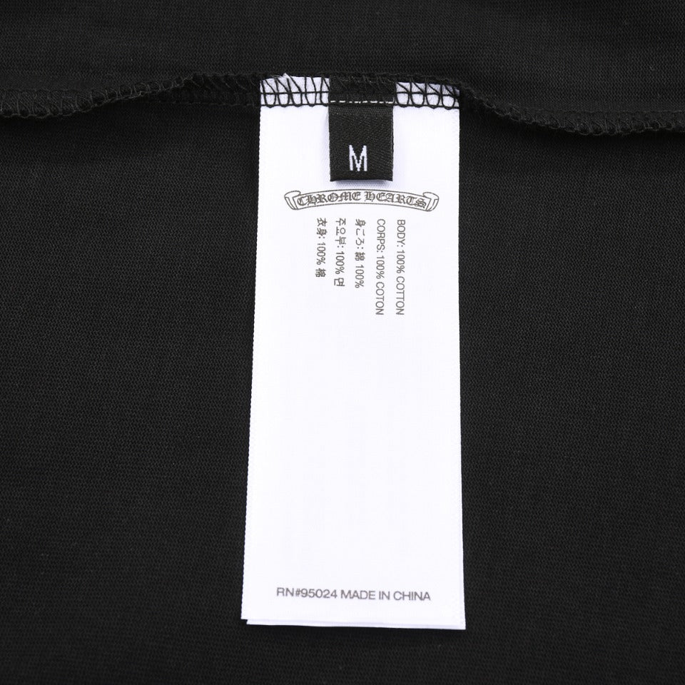 CHROME HEARTS LOGO COLLAR T-SHIRT BLACK - Vanté®