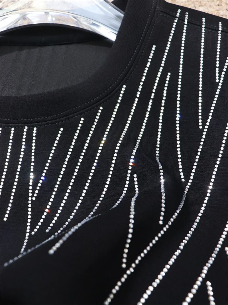 CHROME HEARTS RHINESTONE DESIGN SWEATSHIRT BLACK - Vanté®