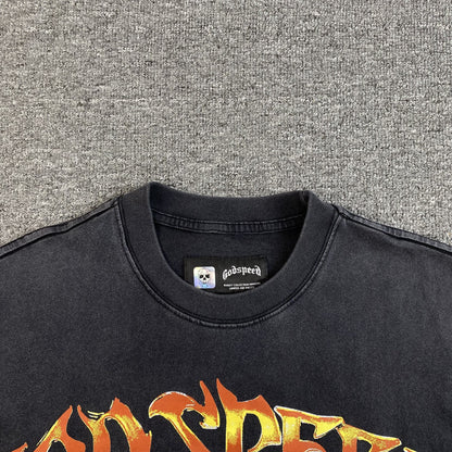 GODSPEED VICTORY TOAST T-SHIRT WASHED BLACK - Vanté®