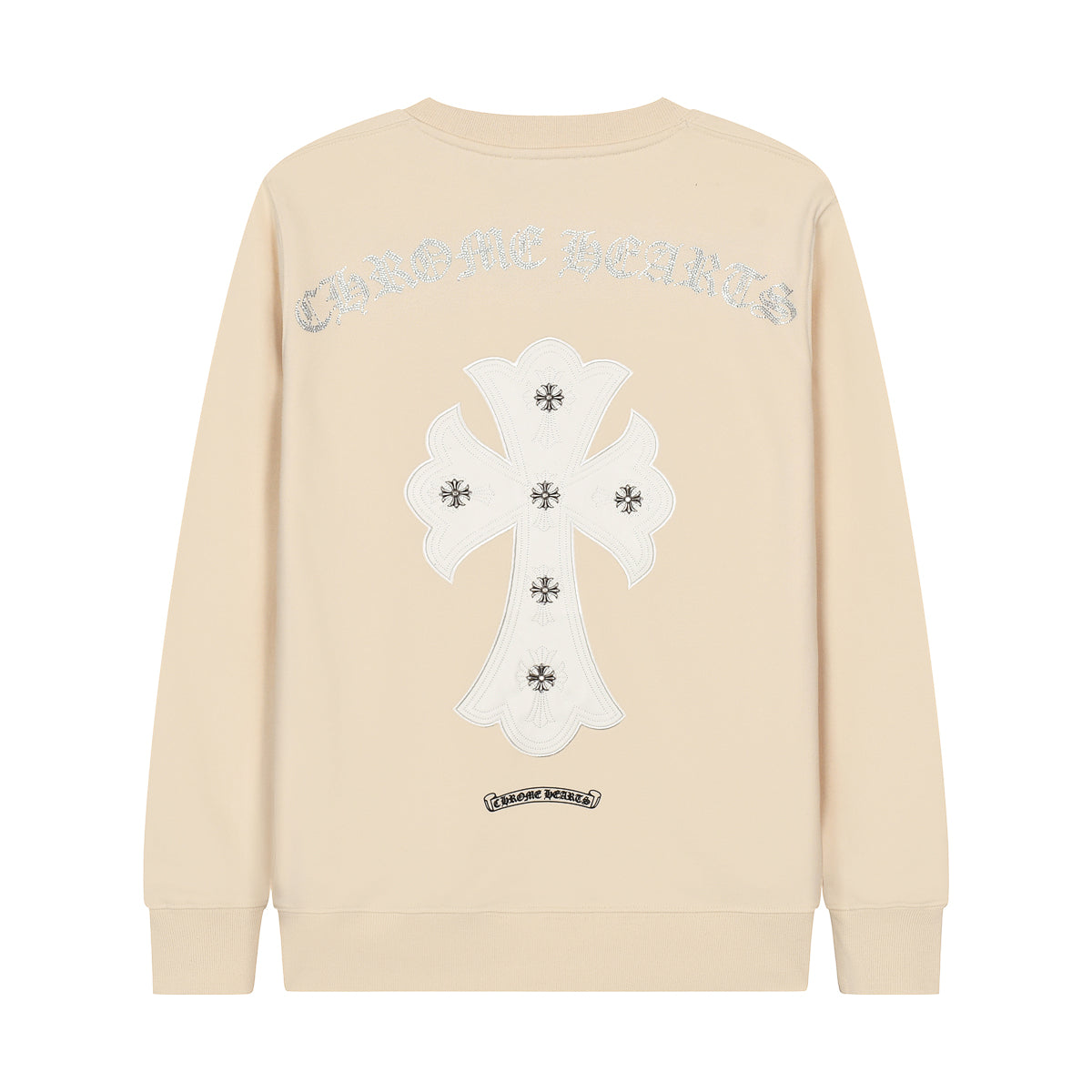 CHROME HEARTS WHITE CROSS PATCH SWEATSHIRT BEIGE - Vanté®