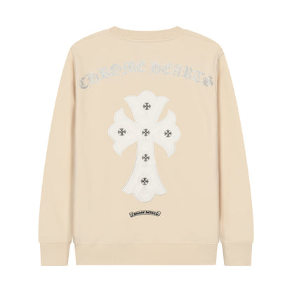 CHROME HEARTS WHITE CROSS PATCH SWEATSHIRT BEIGE - Vanté®