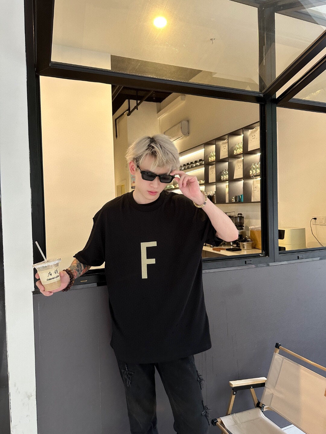 Fear of God Letter F T-Shirt (Black) - Vanté®