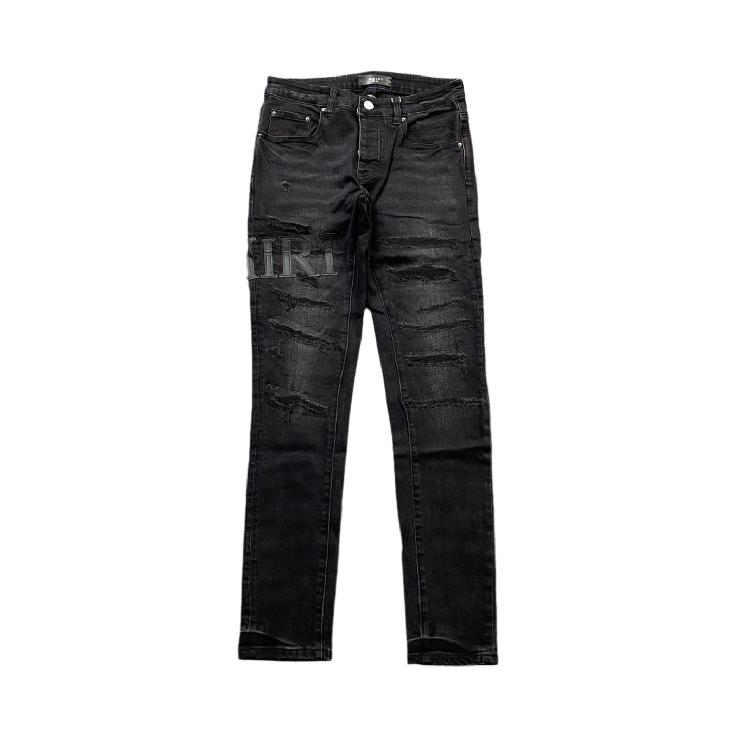 AMIRI CORE APPLIQUE BLACK LEATHER JEANS - Vanté®