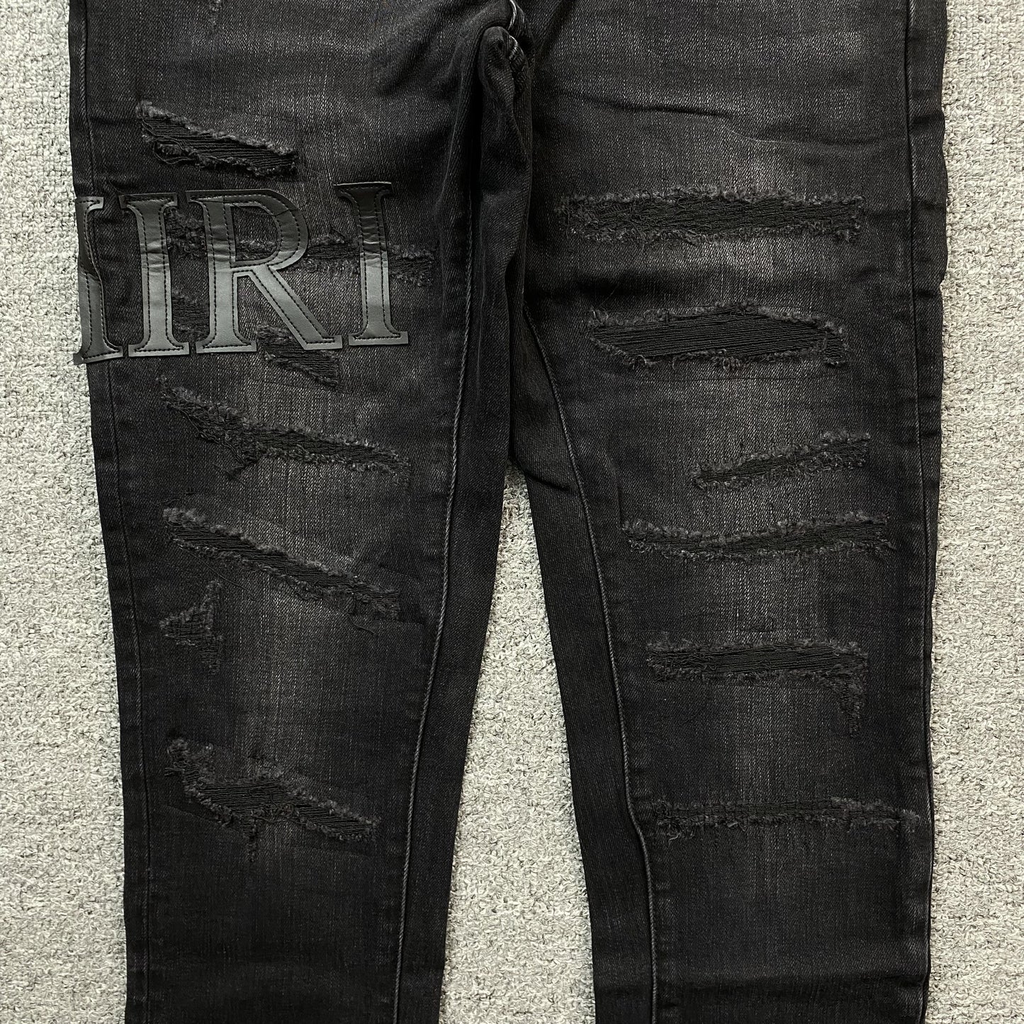 AMIRI CORE APPLIQUE BLACK LEATHER JEANS - Vanté®