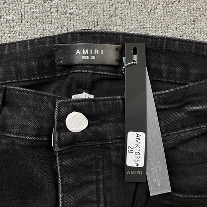 AMIRI CORE APPLIQUE BLACK LEATHER JEANS - Vanté®