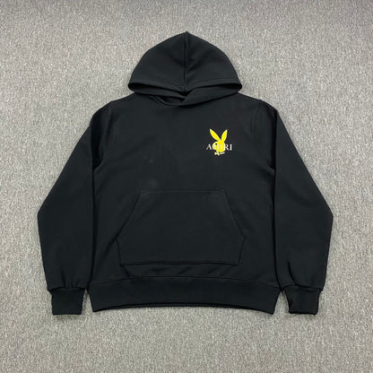 AMIRI PLAYBOY LOGO HOODIE BLACK YELLOW - Vanté®