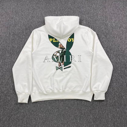 AMIRI PLAYBOY LOGO HOODIE WHITE GREEN - Vanté®