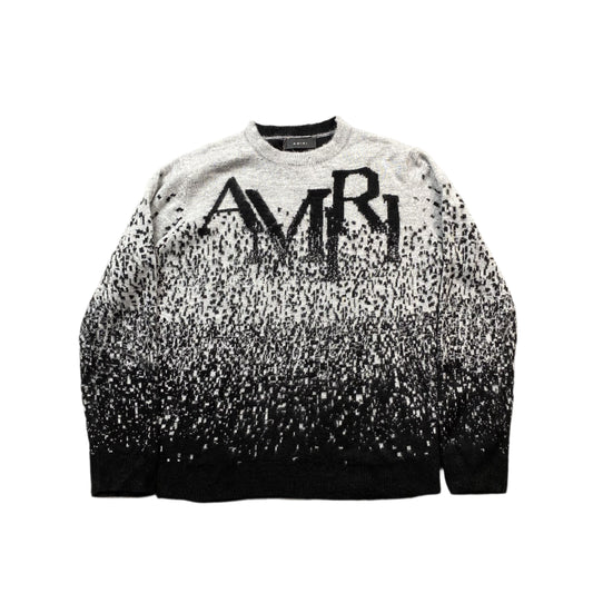 AMIRI STAGGERED GRADIANT CREWNECK GREY - Vanté®