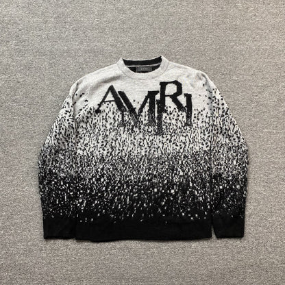 AMIRI STAGGERED GRADIANT CREWNECK GREY - Vanté®