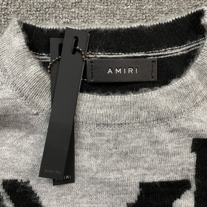 AMIRI STAGGERED GRADIANT CREWNECK GREY - Vanté®