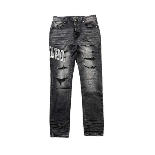 AMIRI VARSITY LOGO REPAIR JEANS - Vanté®