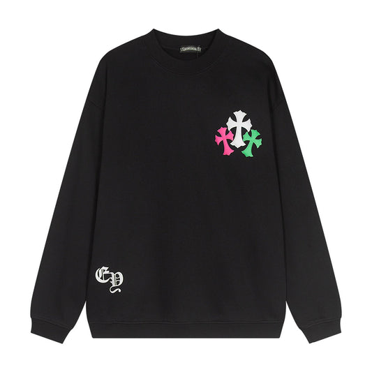 CHROME HEARTS COLORED CROSS HORSE SHOE LOGO SWEATSHIRT BLACK - Vanté®