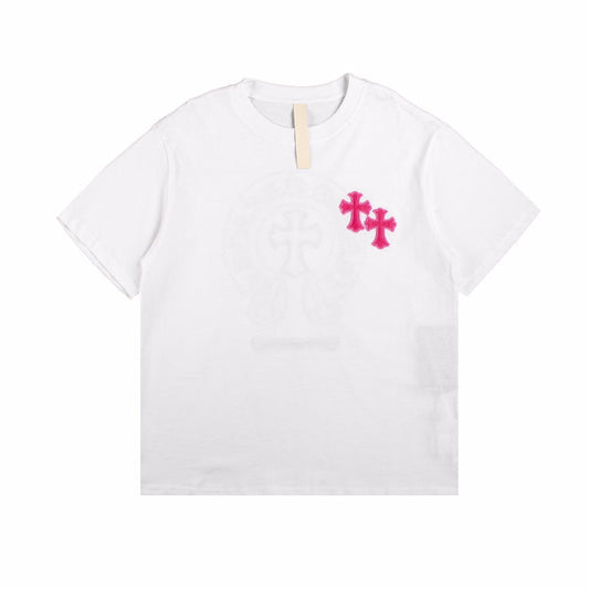 CHROME HEARTS HORSE SHOE LOGO T-SHIRT WHITE PINK - Vanté®