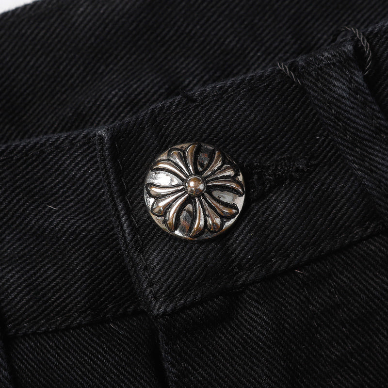 CHROME HEARTS JEANS BLACK GREEN LEOPARD - Vanté®