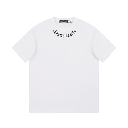CHROME HEARTS LOGO COLLAR T-SHIRT WHITE - Vanté®