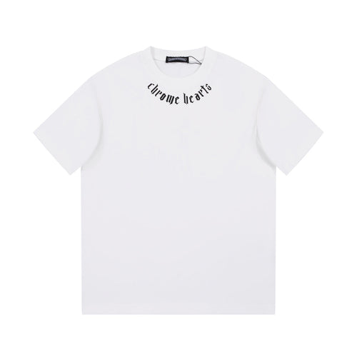 CHROME HEARTS LOGO COLLAR T-SHIRT WHITE - Vanté®