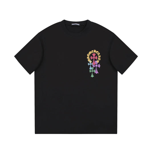 CHROME HEARTS MULTICOLOR HORSE SHOE LOGO T-SHIRT BLACK - Vanté®