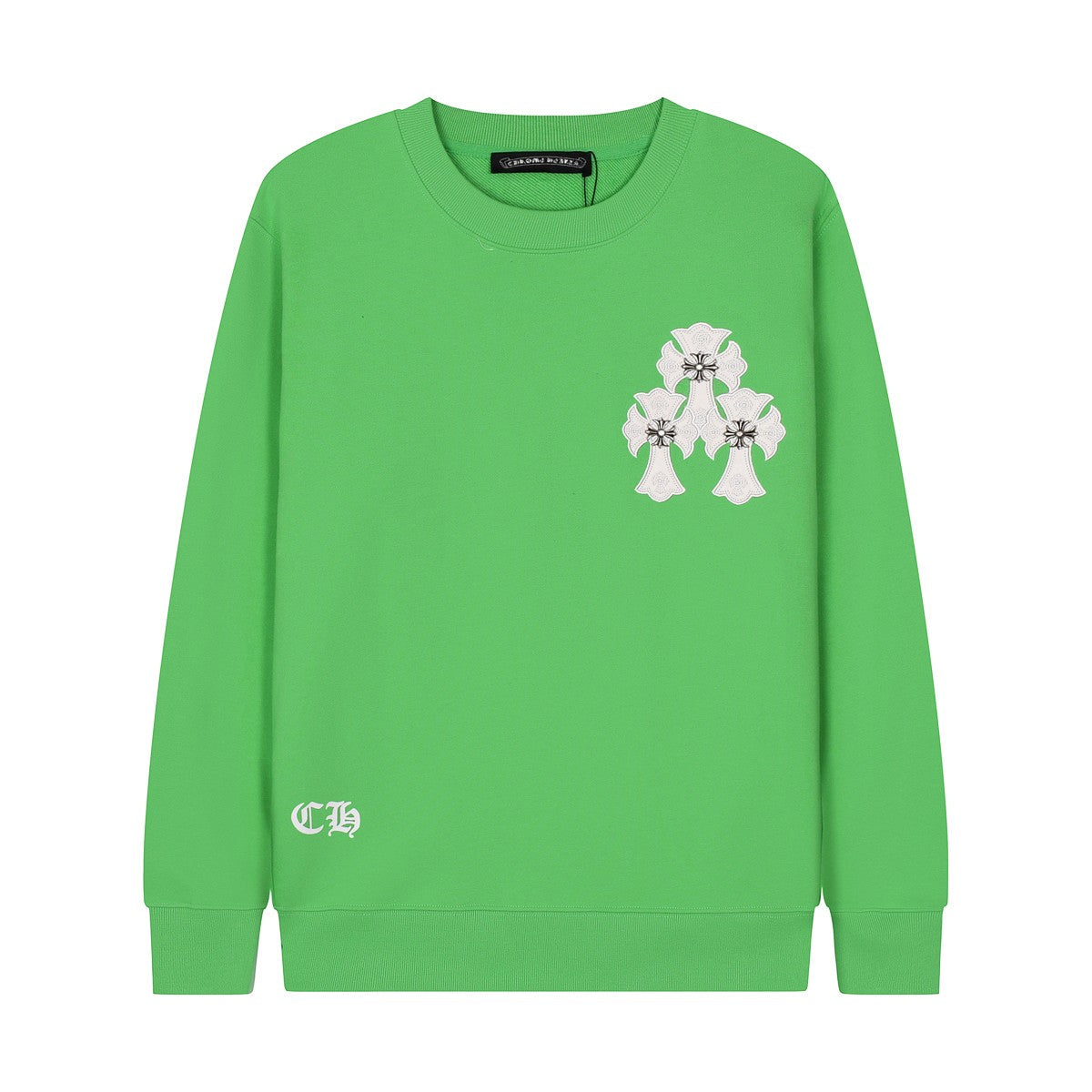 CHROME HEARTS WHITE CROSS PATCH SWEATSHIRT GREEN - Vanté®