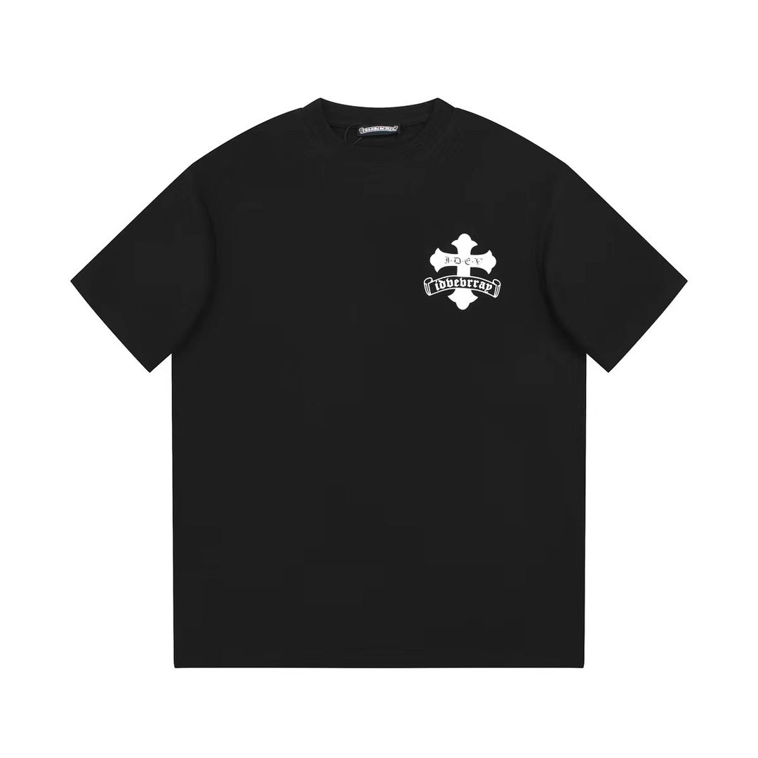 CHROME HEARTS WHITE DOUBLE CROSS T-SHIRT BLACK - Vanté®