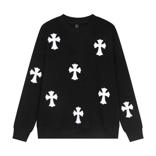 CHROME HEARTS WOOL WHITE CROSS SWEATSHIRT BLACK - Vanté®