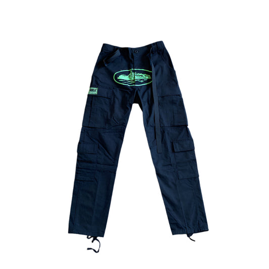 CORTEIZ ALCATRAZ CARGO PANTS BLACK/GREEN - Vanté®