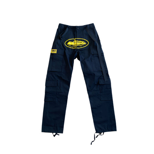 CORTEIZ ALCATRAZ GUERRILAZ CARGO PANTS BLACK/YELLOW - Vanté®