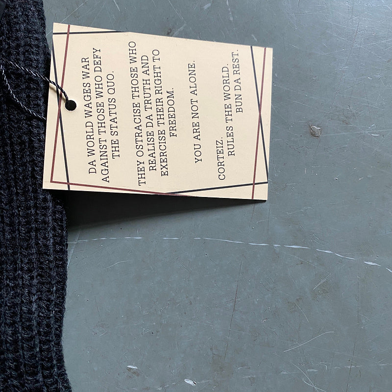 CORTEIZ KNIT BALACLAVA BLACK WHITE - Vanté®