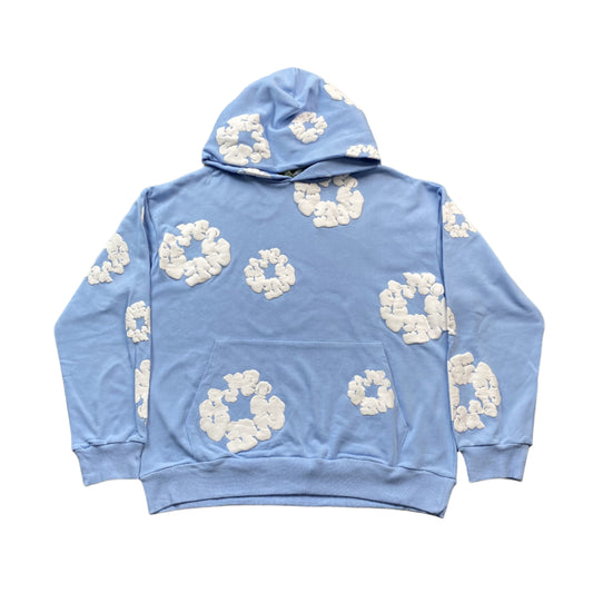 DENIM TEARS COTTON WREATH HOODIE BABY BLUE - Vanté®